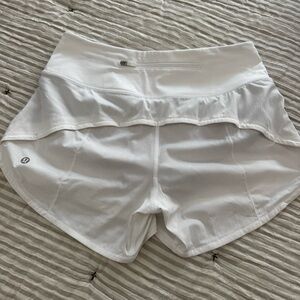Women's White Athletic Shorts